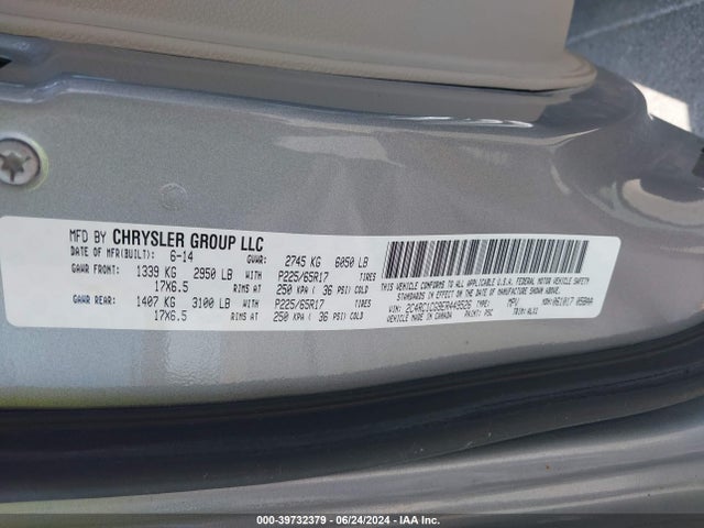 2C4RC1CG9ER449526 Chrysler Town & Country Touring-l