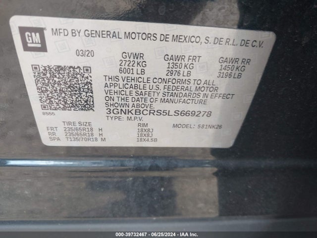 Chevrolet Blazer Fwd 2lt 2020 3GNKBCRS5LS669278 Image 9