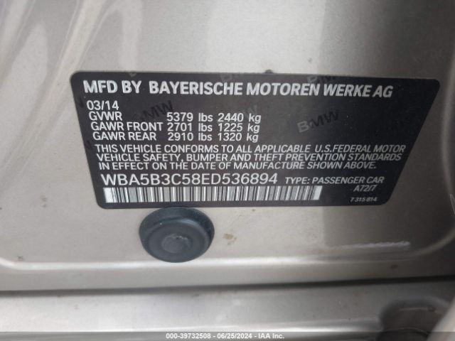 WBA5B3C58ED536894 BMW 535i Xdrive