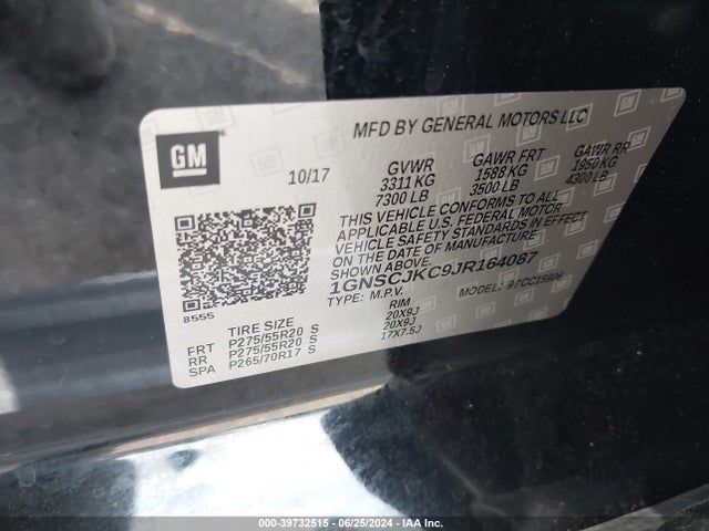 Chevrolet Suburban Premier 2018 1GNSCJKC9JR164087 Image 9