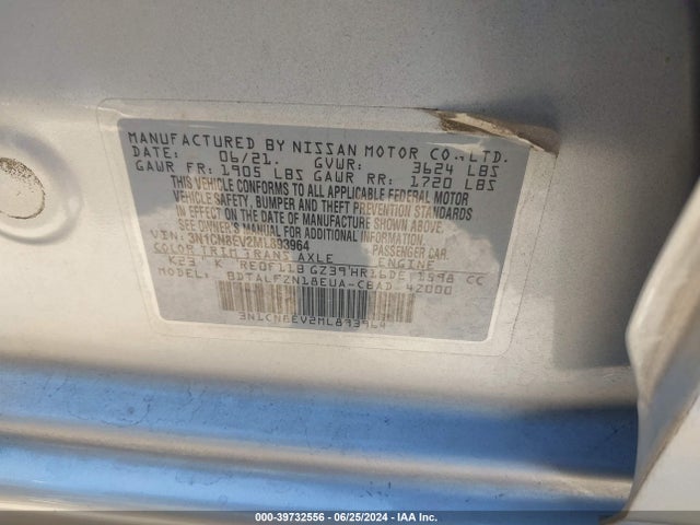 Nissan Versa Sv Xtronic Cvt 2021 3N1CN8EV2ML893964 Image 9