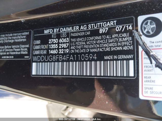 WDDUG8FB4FA110594 Mercedes-Benz S 550 4matic