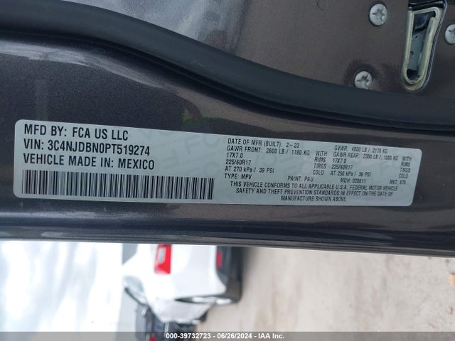 3C4NJDBN0PT519274 Jeep Compass Latitude 4x4