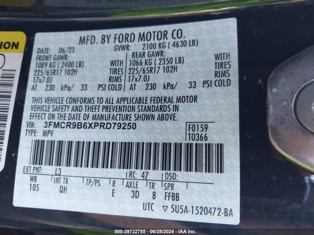Ford Bronco Sport Big Bend 2023 3FMCR9B6XPRD79250 Image 9