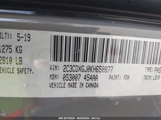 Dodge Charger Scat Pack Rwd 2019 2C3CDXGJ0KH650877 Image 9