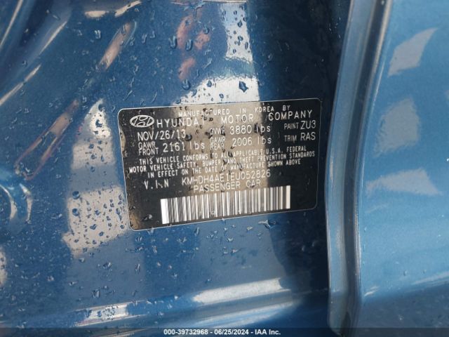 KMHDH4AE1EU052826 Hyundai Elantra Limited
