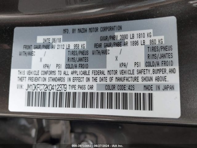 JM1DKFC72K0412379 Mazda Cx-3 Touring