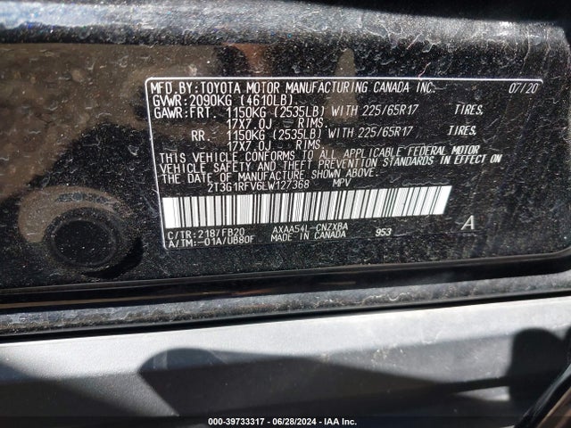 Toyota RAV4 LE 2020 2T3G1RFV6LW127368 Image 9