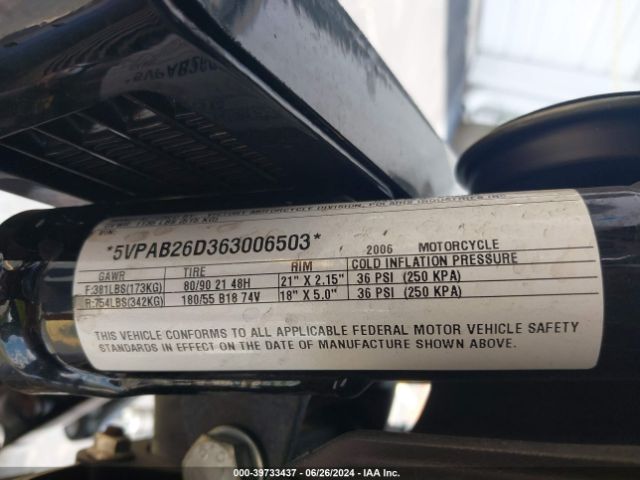 2006 VICTORY MOTORCYCLES VEGAS 5VPAB26D363006503 Photo 9