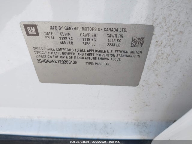 2G4GN5EX1E9280135 Buick Regal Turbo/e-assist Premium I