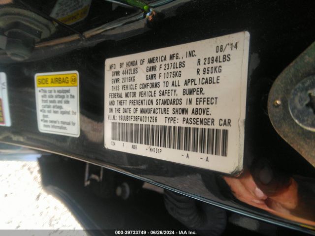 19UUB1F36FA001256 Acura TLX