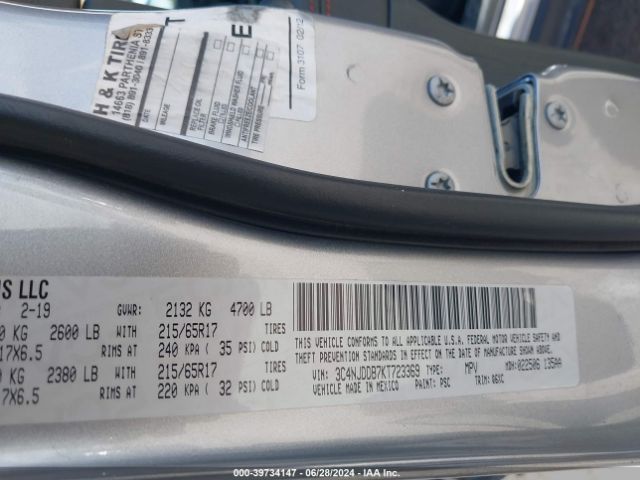 3C4NJDDB7KT723369 Jeep Compass Trailhawk 4x4