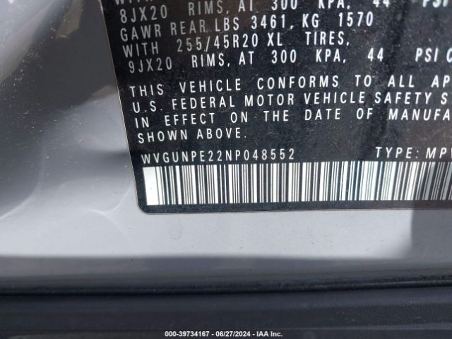 WVGUNPE22NP048552 Volkswagen Id.4 Awd Pro S