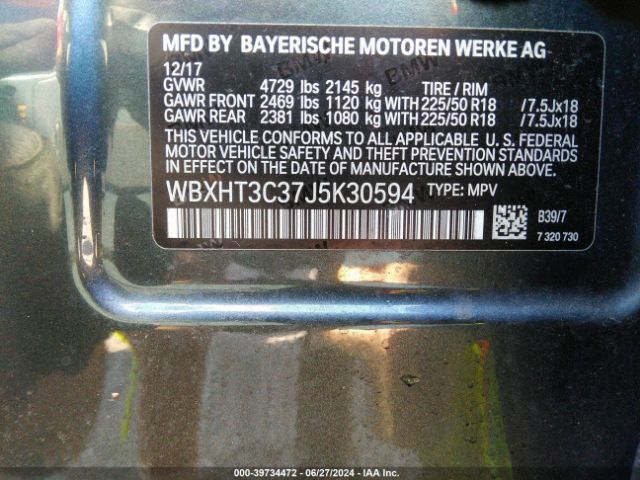 WBXHT3C37J5K30594 BMW X1 Xdrive28i