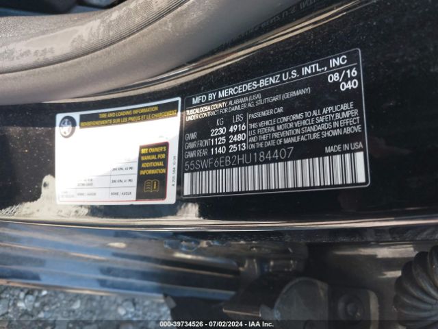 55SWF6EB2HU184407 Mercedes-Benz Amg C 43 4matic