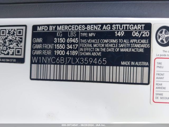 W1NYC6BJ7LX359465 Mercedes-Benz G 550 4matic