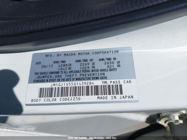 Mazda Mazda6 I Touring 2016 JM1GJ1V55G1439284 Image 9