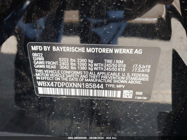 BMW X3 Sdrive30i 2022 WBX47DP0XNN185844 Image 9