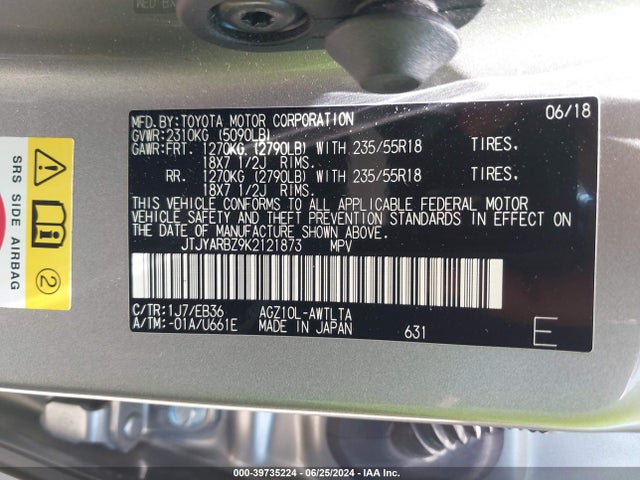 JTJYARBZ9K2121873 Lexus Nx 300 F Sport