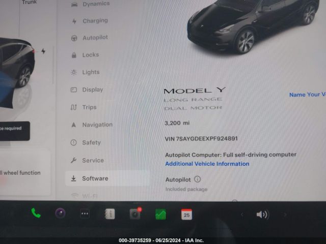 7SAYGDEEXPF924891 Tesla Model Y Awd/long Range Dual Motor All-wheel Drive