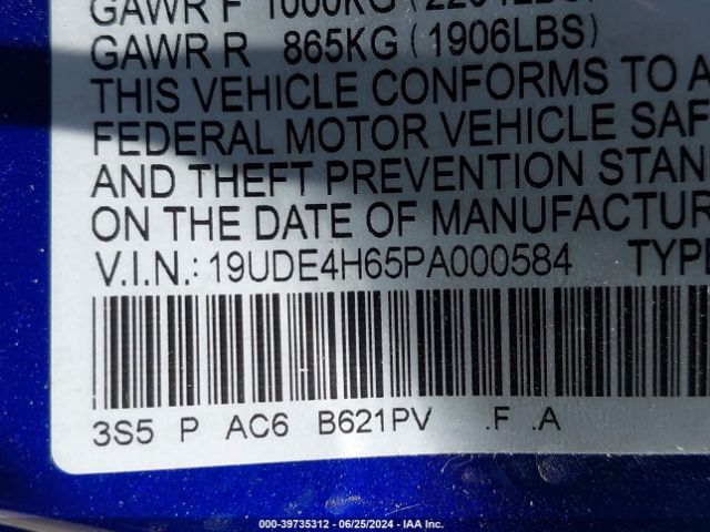 19UDE4H65PA000584 Acura Integra A-spec W/ Technology