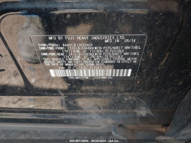 JF2SJAAC3FH457000 Subaru Forester 2.5i