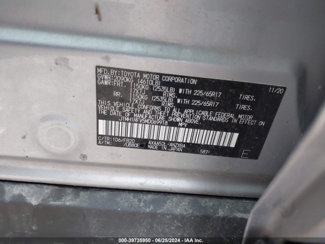 Toyota RAV4 LE 2021 JTMH1RFV5MD069918 Image 9