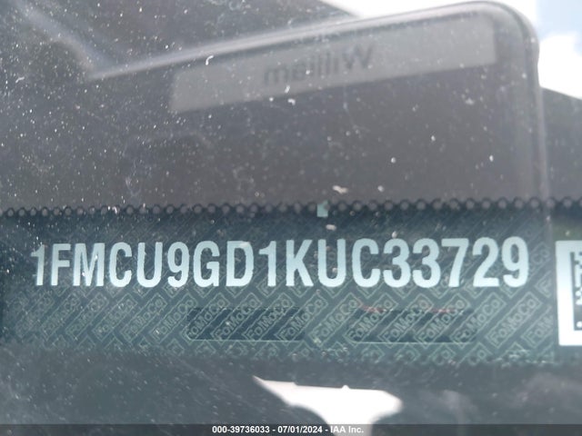 Ford ESCAPE SE 2019 1FMCU9GD1KUC33729 Image 9