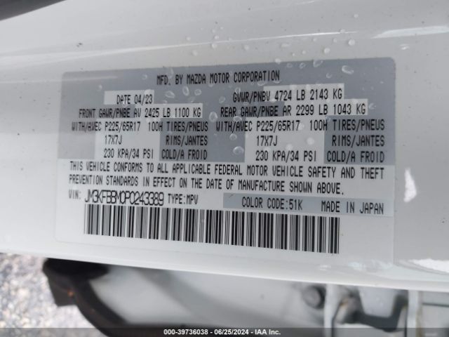 JM3KFBBM0P0243389 Mazda Cx-5 2.5 S Select
