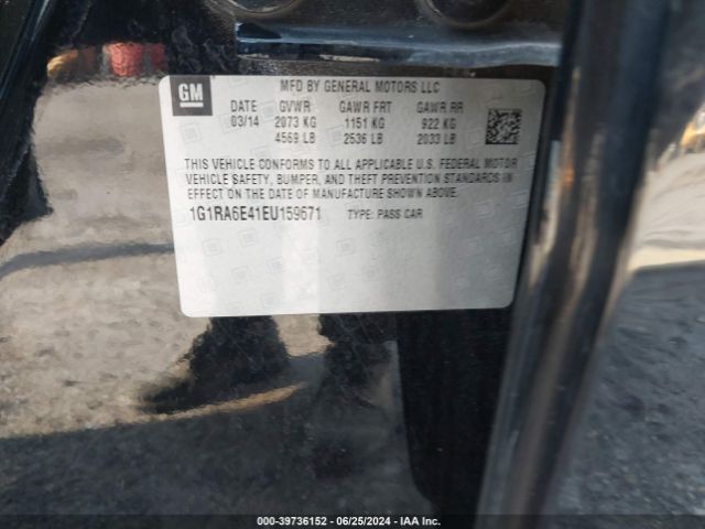1G1RA6E41EU159671 Chevrolet Volt