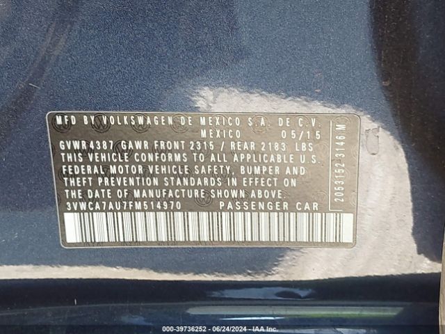 3VWCA7AU7FM514970 Volkswagen Golf Sportwagen Tdi S 4-door