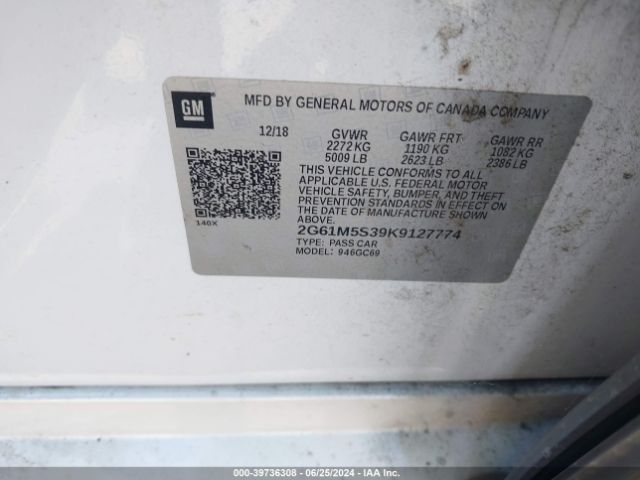 2G61M5S39K9127774 Cadillac XTS LUXURY