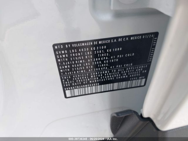 2024 VOLKSWAGEN TAOS 3VV8X7B26RM054839 Photo 8