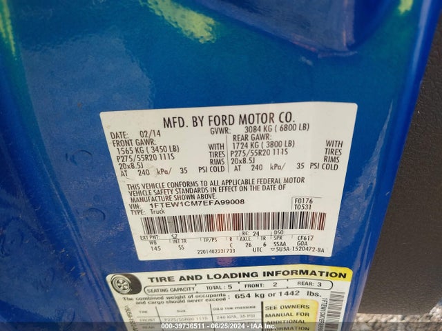 Ford F-150 Stx 2014 1FTEW1CM7EFA99008 Image 9