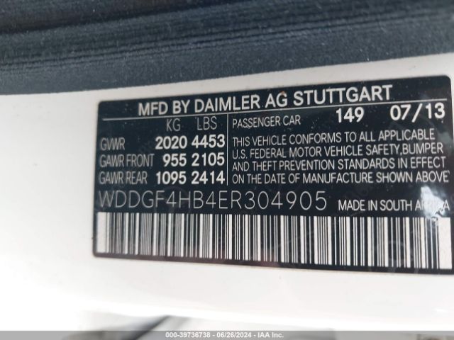 WDDGF4HB4ER304905 Mercedes-Benz C 250 Luxury/sport