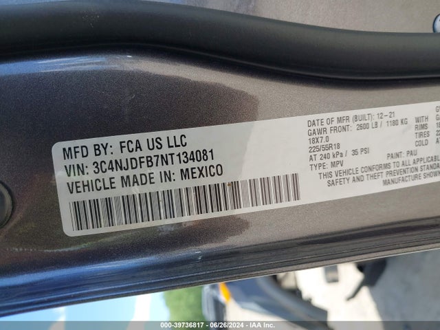 Jeep Compass Latitude Lux 4x4 2022 3C4NJDFB7NT134081 Image 9