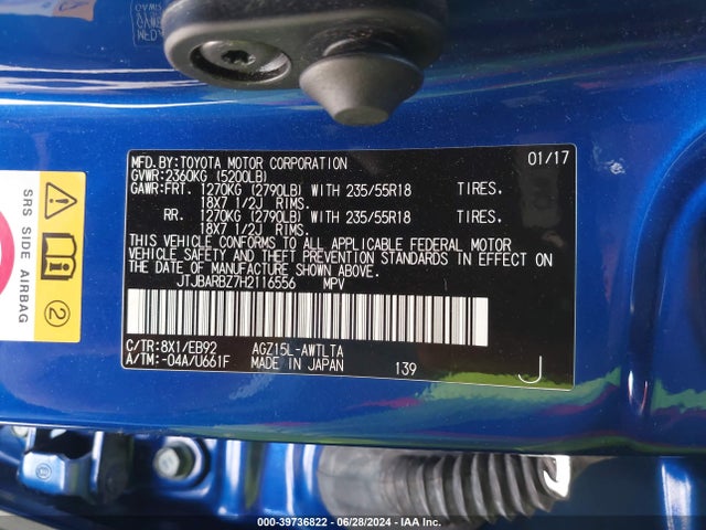 JTJBARBZ7H2116556 Lexus Nx 200t F Sport