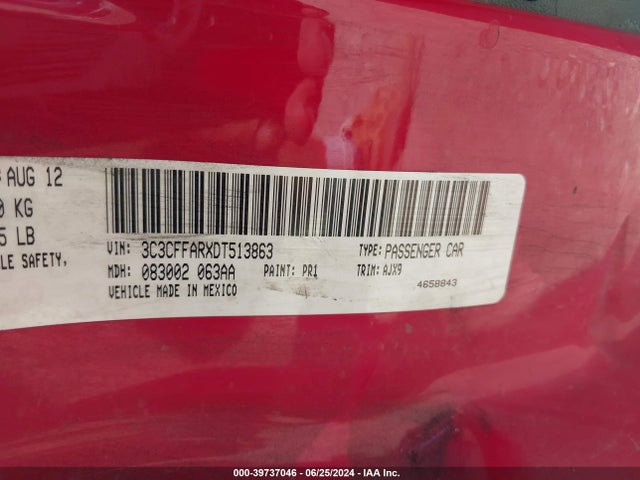 2013 FIAT 500 3C3CFFARXDT513863 Photo 8