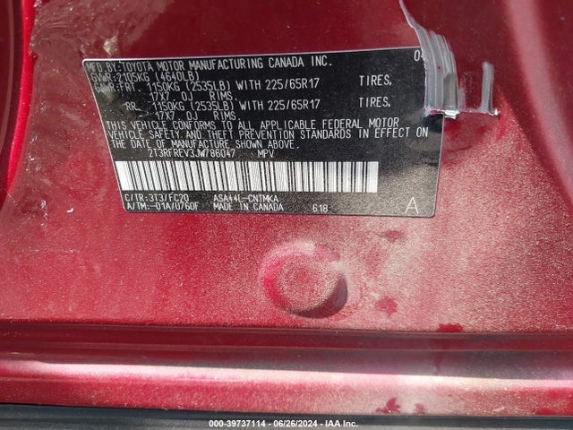 Toyota Rav4 Xle 2018 2T3RFREV3JW786047 Image 9