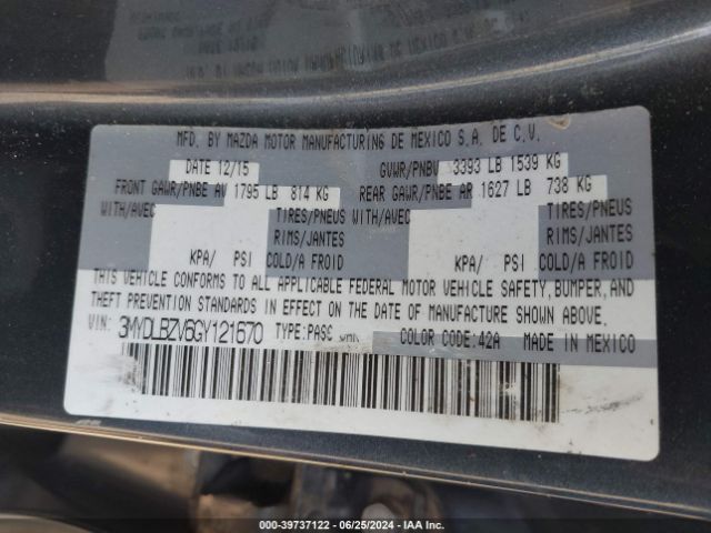 3MYDLBZV6GY121670 Scion IA