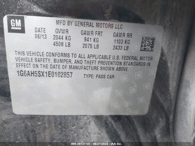 1G6AH5SX1E0102857 Cadillac ATS LUXURY