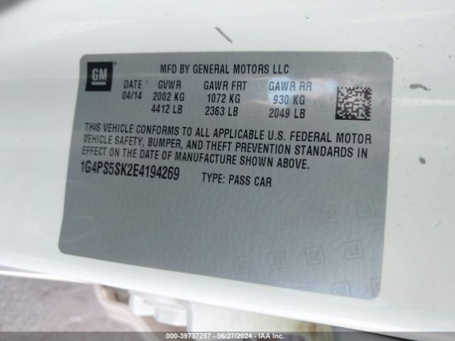 1G4PS5SK2E4194269 Buick Verano Leather Group