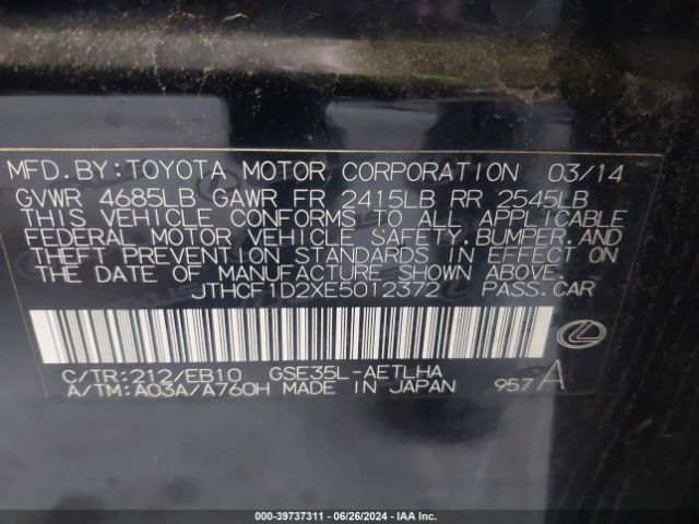 JTHCF1D2XE5012372 Lexus IS 250