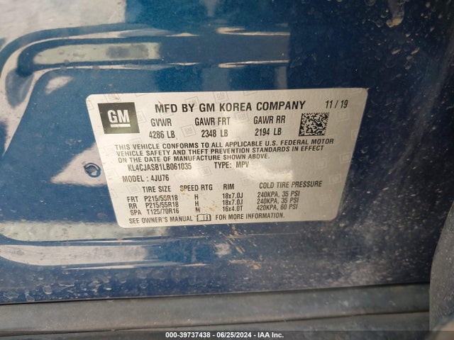 Buick Encore Fwd Preferred 2020 KL4CJASB1LB061035 Image 9