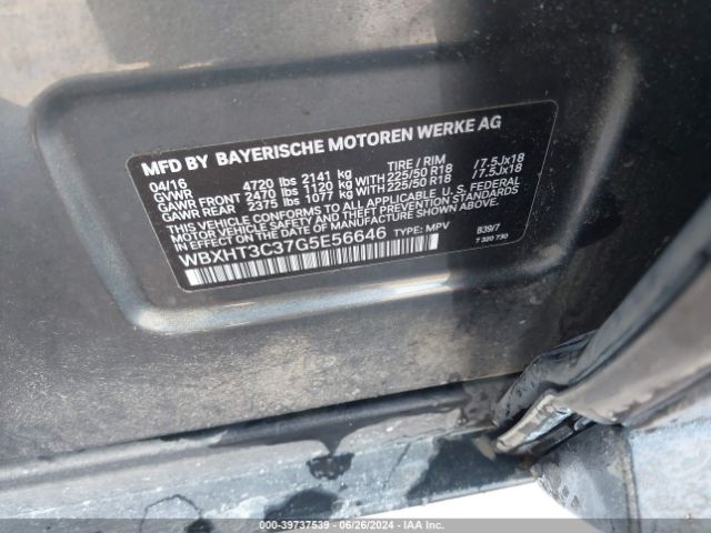 WBXHT3C37G5E56646 BMW X1 Xdrive28i