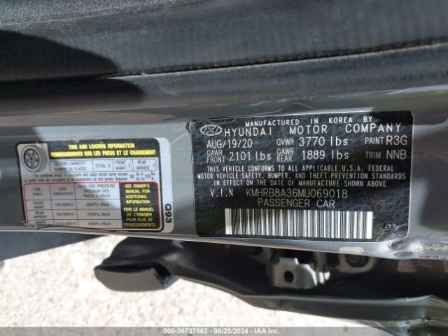 KMHRB8A36MU069018 Hyundai Venue Se