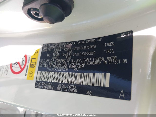 2T2ZZMCA2HC065289 Lexus RX 350