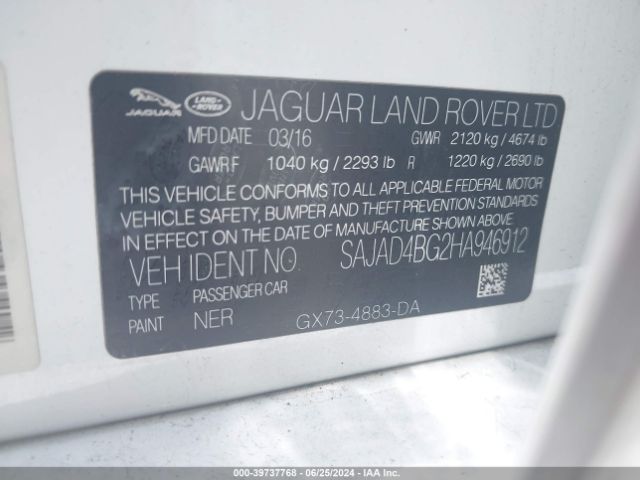 SAJAD4BG2HA946912 Jaguar Xe 25t Premium