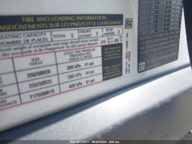 SALYL2EX8KA218298 Land Rover Range Rover Velar P250 R-dynamic Se