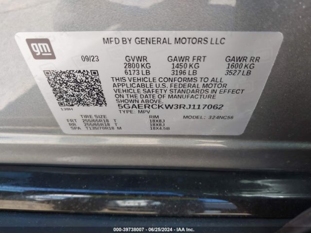 5GAERCKW3RJ117062 Buick Enclave Premium Fwd